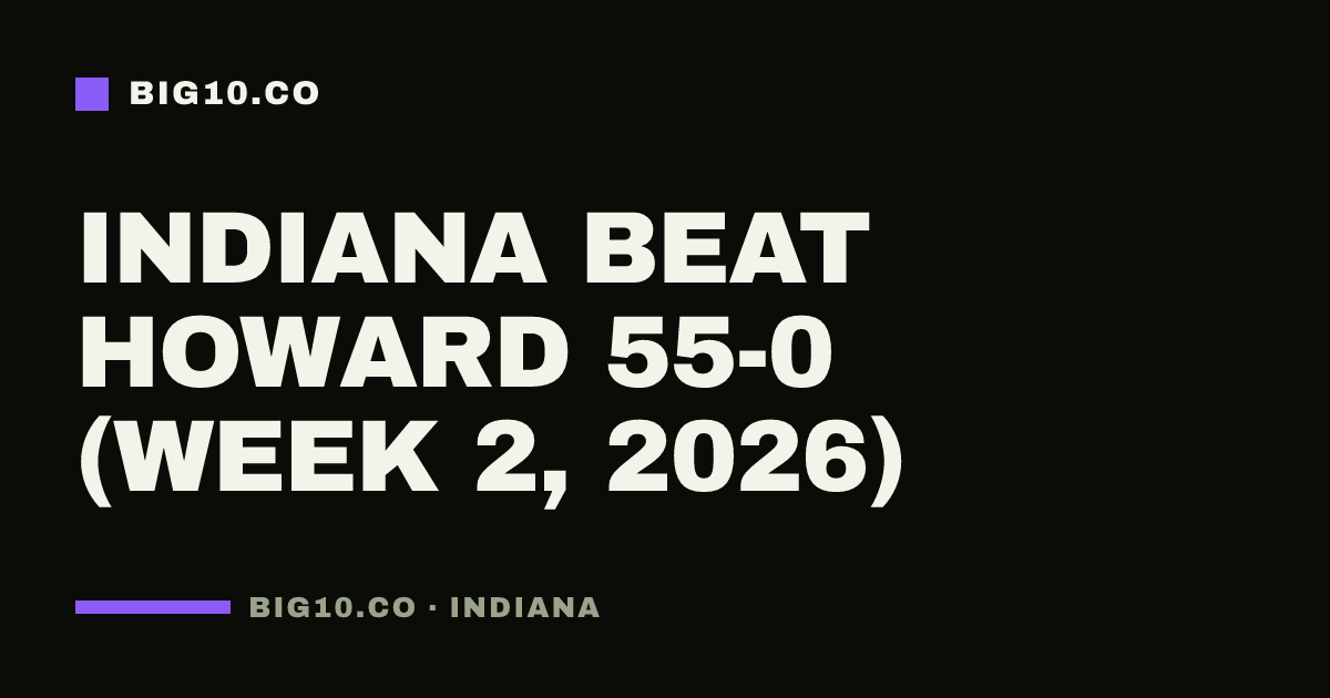 Indiana beat Howard 55-0 (Week 2, 2026)