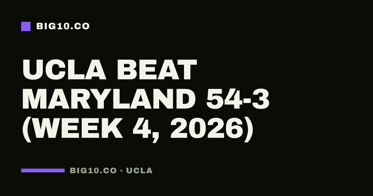 UCLA beat Maryland 54-3 (Week 4, 2026)