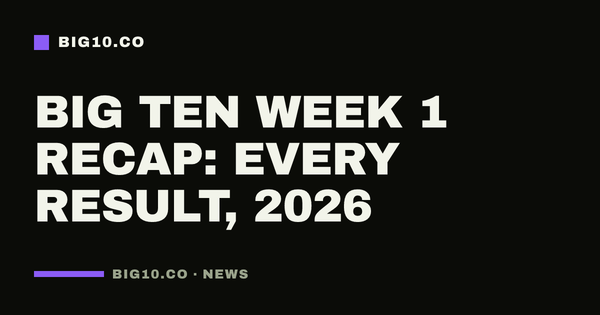 Big Ten Week 1 recap: every result, 2026