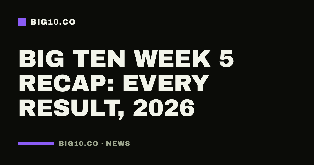 Big Ten Week 5 recap: every result, 2026
